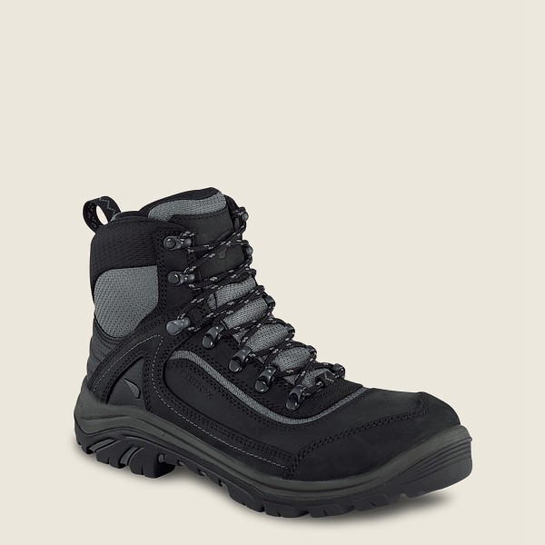 Womens Red Wing Trades - 6-inch Waterproof Safety Toe - Work Boots Black/Grey - BAX160958